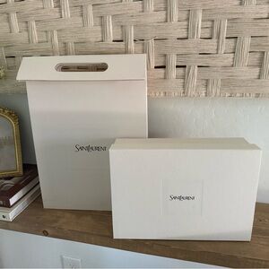 Saint Laurent Cream and White Branded Gift Boxes